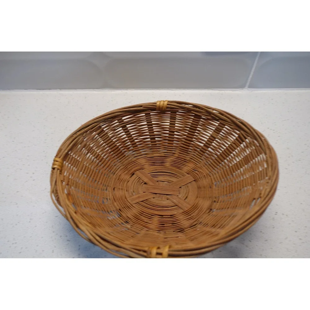 Woven Basket Decorative Bowl Planter Rustic‎ Cottagecore Home Decor
